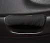 214797 Suede Door Pull Covers, 1997-2004 Chevy Corvette, Black W/Blue Stitch - image 1