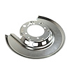 22370 Rear Backing Plate Shield, 1965-1975 Chevy Corvette, Silver Left/Driver - image 1