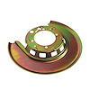 22372 Rear Backing Plate Shield, 1976-1982 Chevy Corvette, Gold Left/Driver - image 1
