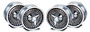 22765 Direct-Bolt Knock-Off Wheel Set, 1965 Chevy Corvette, Replica Style [Size: 15"x6"] - image 1