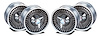 22965 Knock-Off Wheel Set, 1965 Chevy Corvette, Replica Style [Size: 15"x6"] - image 1
