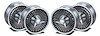 22966 Knock-Off Wheel Set, 1966 Chevy Corvette, Replica Style [Size: 15"x6"] - image 1