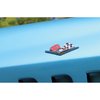 26615 Emblems, 1963-1966 Chevy Corvette, Front Fender Cross Flags 63 Late - image 3