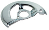 33367 Front Brake Splash Shield, 1965-1976 Chevy Corvette, Silver Left/Driver - image 1