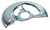 33368 Front Brake Splash Shield, 1965-1976 Chevy Corvette, Silver Right/Passenger - image 1