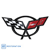 38237 Convertible Interior Waterfall Crossflag Emblem, 1998-2004 Chevy Corvette - image 1