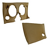 401156PR Lower Dash Pad Pair, 1968-1968 Chevy Corvette, Saddle - image 1