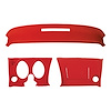 401330ST Upper & Lower Dash Pad Set, 1969 Chevy Corvette, Red - image 1