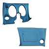 401341PR Lower Dash Pad Pair, 1969 Chevy Corvette, Bright Blue - image 1