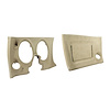 401716PR Lower Dash Pad Pair, 1974-1975 Chevy Corvette, Neutral - image 1