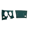401719PR Lower Dash Pad Pair, 1976-1976 Chevy Corvette, Blue Green - image 1