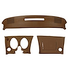401723ST Upper & Lower Dash Pad Set, 1973-1973 Chevy Corvette, Dark Saddle - image 1