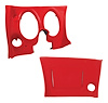 401730PR Lower Dash Pad Pair, 1971-1972 Chevy Corvette, Red - image 1