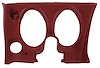 401731 Lower Dash Pad, 1973-1975 Chevy Corvette, Oxblood, Left/Driver - image 1
