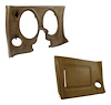 401753PR Lower Dash Pad Pair, 1971-1972 Chevy Corvette, Dark Saddle - image 1