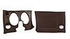 401755PR Lower Dash Pad Pair, 1976-1976 Chevy Corvette, Dark Brown - image 1