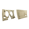 401816PR Lower Dash Pad Pair, 1974-1975 Chevy Corvette, Neutral, w/Lower AC Vent Cutout - image 1