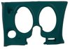 401819PR Lower Dash Pad Pair, 1976-1976 Chevy Corvette, Blue Green, w/Lower AC Vent Cutout - image 2
