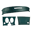 401819ST Upper & Lower Dash Pad Set, 1976-1976 Chevy Corvette, Blue Green, w/Lower A/C Vent Cutout - image 1