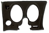 401820 Lower Dash Pad, 1974-1976 Chevy Corvette, Black, Left/Driver, w/Lower A/C Vent Cutout - image 1