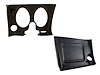 401820PR Lower Dash Pad Pair, 1974-1976 Chevy Corvette, Black, w/Lower AC Vent Cutout - image 1
