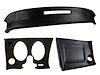 401820ST Upper & Lower Dash Pad Set, 1974-1976 Chevy Corvette, Black, w/Lower A/C Vent Cutout - image 1