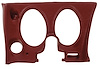 401831 Lower Dash Pad, 1974-1975 Chevy Corvette, Oxblood, Left/Driver, w/Lower A/C Vent Cutout - image 1