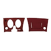 401831PR Lower Dash Pad Pair, 1974-1975 Chevy Corvette, Oxblood, w/Lower AC Vent Cutout - image 1