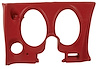 401834 Lower Dash Pad, 1976-1976 Chevy Corvette, Firethorn, Left/Driver, w/Lower A/C Vent Cutout - image 1