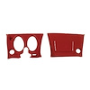 401834PR Lower Dash Pad Pair, 1976-1976 Chevy Corvette, Firethorn, w/Lower AC Vent Cutout - image 1