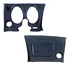 401843PR Lower Dash Pad Pair, 1974-1975 Chevy Corvette, Dark Blue, w/Lower AC Vent Cutout - image 1