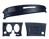 401843ST Upper & Lower Dash Pad Set, 1974-1975 Chevy Corvette, Dark Blue, w/Lower A/C Vent Cutout - image 1