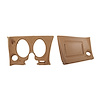 401851PR Lower Dash Pad Pair, 1974-1975 Chevy Corvette, Medium Saddle, w/Lower AC Vent Cutout - image 1