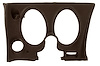 401855 Lower Dash Pad, 1976-1976 Chevy Corvette, Dark Brown, Left/Driver, w/Lower A/C Vent Cutout - image 1