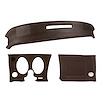 401855ST Upper & Lower Dash Pad Set, 1976-1976 Chevy Corvette, Dark Brown, w/Lower A/C Vent Cutout - image 1