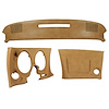 401857ST Upper & Lower Dash Pad Set, 1976-1976 Chevy Corvette, Buckskin, w/Lower A/C Vent Cutout - image 1