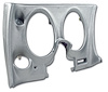 401861PR Lower Dash Pad Pair, 1974-1975 Chevy Corvette, Silver, w/Lower AC Vent Cutout - image 1