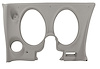 401867 Lower Dash Pad, 1976-1976 Chevy Corvette, Smoke, Left/Driver, w/Lower A/C Vent Cutout - image 1