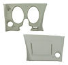 401867PR Lower Dash Pad Pair, 1976-1976 Chevy Corvette, Smoke, w/Lower AC Vent Cutout - image 1