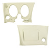 401876PR Lower Dash Pad Pair, 1976-1976 Chevy Corvette, White, w/Lower AC Vent Cutout - image 1