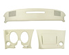 401876ST Upper & Lower Dash Pad Set, 1976-1976 Chevy Corvette, White, w/Lower A/C Vent Cutout - image 1