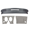 4018A2ST Upper & Lower Dash Pad Set, 1976-1976 Chevy Corvette, Dark Smoke, w/Lower A/C Vent Cutout - image 1