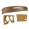 4018B2ST Upper & Lower Dash Pad Set, 1976-1976 Chevy Corvette, Dark Buckskin, w/Lower A/C Vent Cutout - image 1