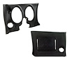 402020PR Lower Dash Pad Pair, 1977-1977 Chevy Corvette, Black, W/O Lower AC Vent Cutout - image 1