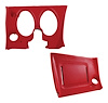402024PR Lower Dash Pad Pair, 1977-1977 Chevy Corvette, Red, W/O Lower AC Vent Cutout - image 1