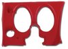402024PR Lower Dash Pad Pair, 1977-1977 Chevy Corvette, Red, W/O Lower AC Vent Cutout - image 2