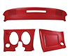 402024ST Upper & Lower Dash Pad Set, 1977-1977 Chevy Corvette, Red, W/O Lower A/C Vent Cutout - image 1