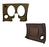 402055PR Lower Dash Pad Pair, 1977-1977 Chevy Corvette, Dark Brown, W/O Lower AC Vent Cutout - image 1