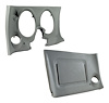 402067PR Lower Dash Pad Pair, 1977-1977 Chevy Corvette, Smoke, W/O Lower AC Vent Cutout - image 1
