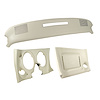 402076ST Upper & Lower Dash Pad Set, 1977-1977 Chevy Corvette, White, W/O Lower A/C Vent Cutout - image 1